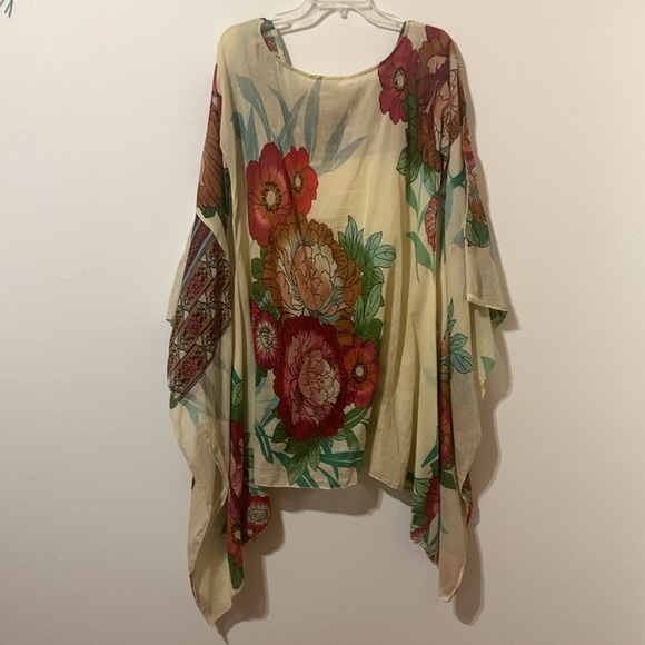OPC Flower Print Open Side Sequins Top Bought In Mykonos Greece Size Free Size. - Picture 5 of 6